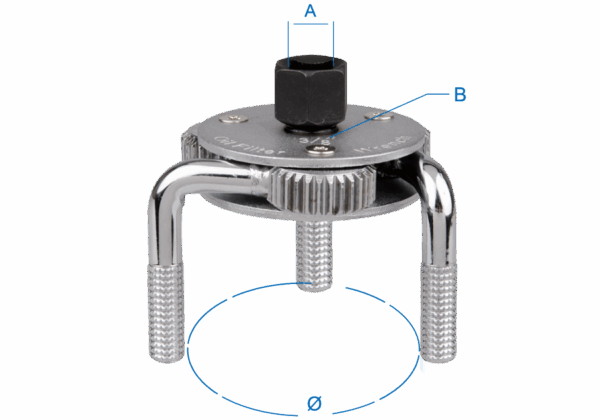 CHIAVE PER FILTRO OLIO A TRE GAMBE